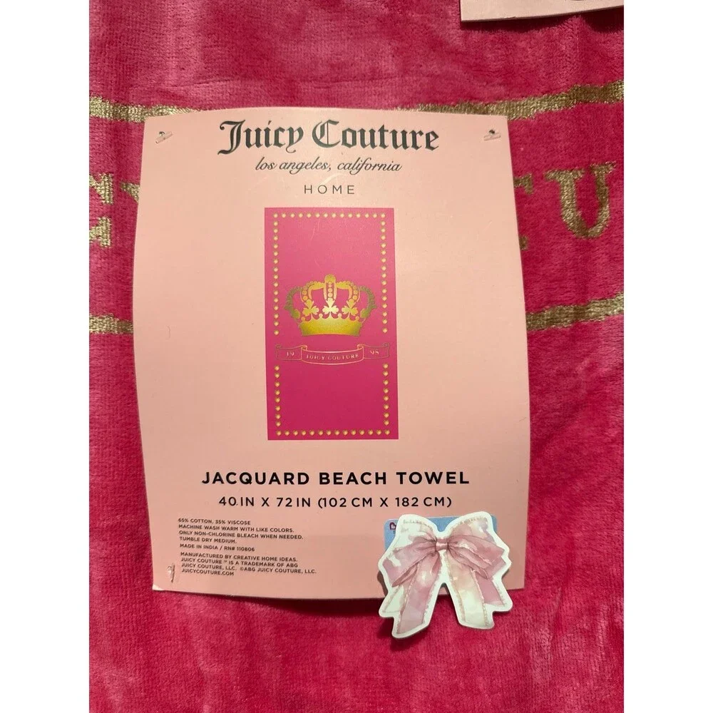 Juicy Couture Crown Beach Towel